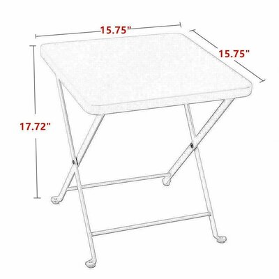 Ebern Designs Whitlow Folding Metal Bistro Table Reviews Wayfair   Whitlow Folding Metal Bistro Table 